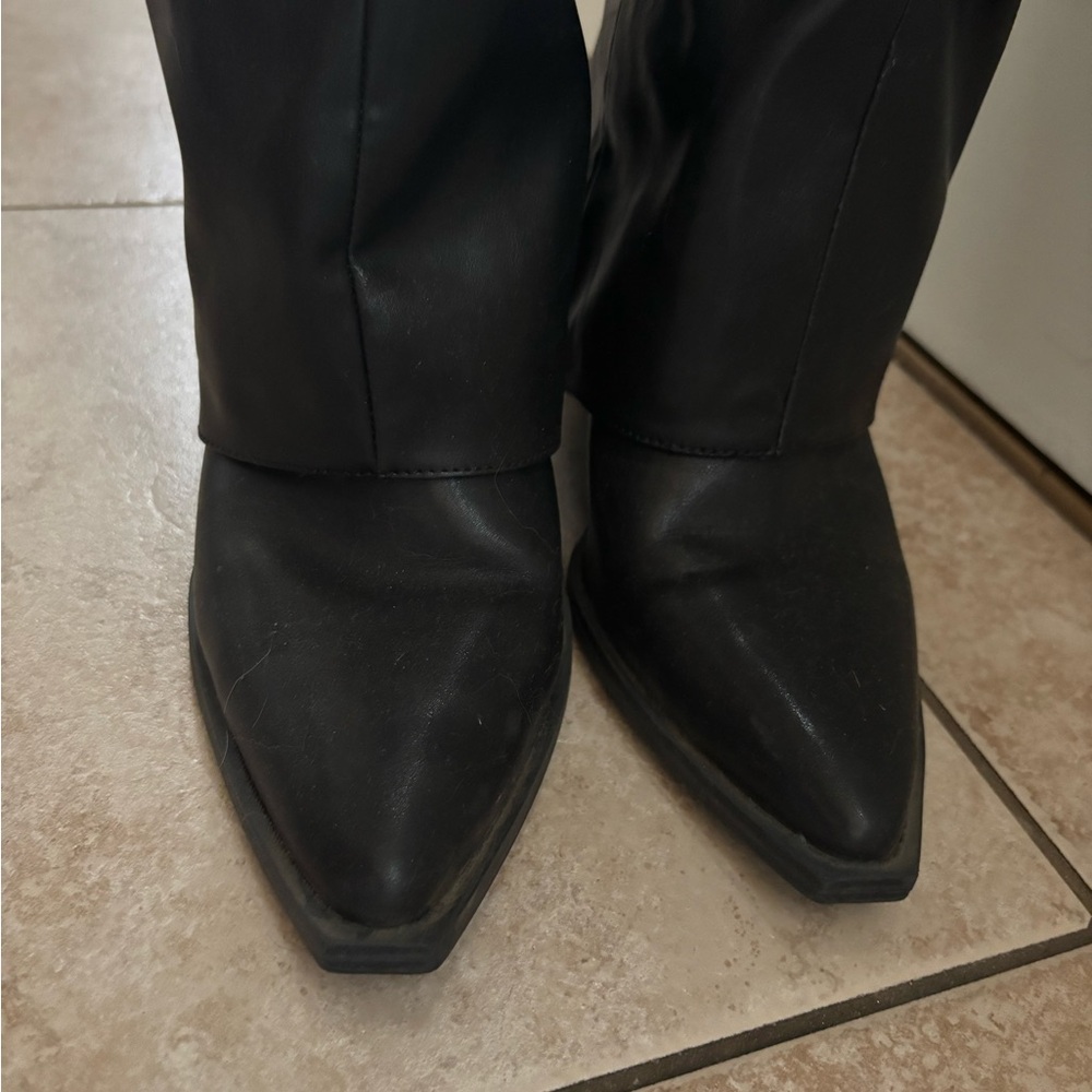 Crown Vintage Black Fold over Boots - Picture 10 of 13
